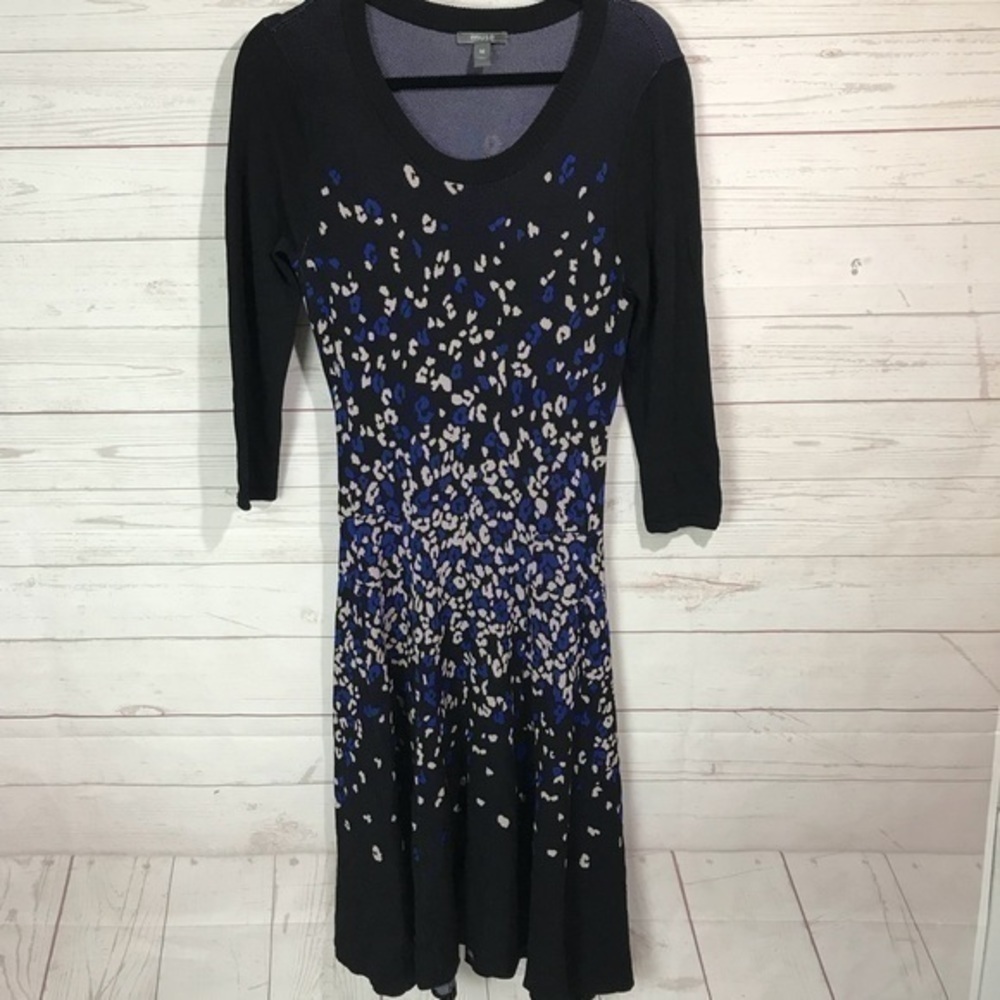 Muse | Long Sleeve Midi Dress Scoop Neck M